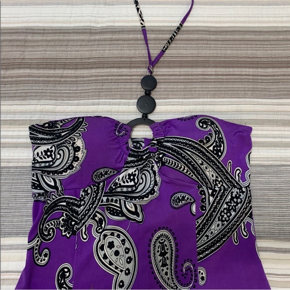 Purple Paisley Halter Top